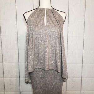 Grey Soft Cotton Skirt & Wrap Blouse